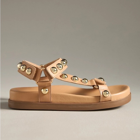 New Anthropologie Studded Leather Sport Sandals - Picture 2 of 7